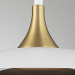 Подвесной светильник с плафоном в форме плоского купола и белой шарообразной лампой Eurofase варинант исполнения - 11 | Loft Concept в Краснодаре