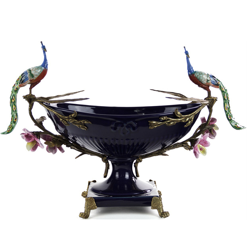 Чаша Deep Blue Peacock Bowl Сапфирово-синий Бронза Мульти Чаша Deep Blue Peacock Bowl Сапфирово-синий Бронза Мульти в Краснодаре | Loft Concept
