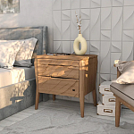 Тумба прикроватная из массива дуба с 2-мя ящиками Tasteful Furniture варинант исполнения - 3 | Loft Concept в Краснодаре