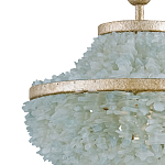 Подвесной светильник трёхъярусный с каскадом из стеклянных декоративных элементов Shining Sea Glass варинант исполнения - 1 | Loft Concept в Краснодаре