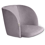 Барный стул со спинкой на 4-х деревянных ножках Сиреневый Велюр Ava Charm варинант исполнения - 2 | Loft Concept в Краснодаре