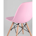 Пластиковый стул на ножках из массива бука Eames Pink варинант исполнения - 3 | Loft Concept в Краснодаре