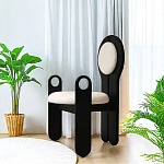 Стул черный из дерева с круглой спинкой Chair in Neoclassical Style варинант исполнения - 1 | Loft Concept в Краснодаре