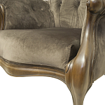 Кресло с мягкой обивкой из коричневого велюра на 4-х деревянных ножках Evelyn Classical Armchair варинант исполнения - 5 | Loft Concept в Краснодаре