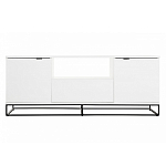 ТВ-тумба белая с  2-мя дверцами и ящиком Strict Lines варинант исполнения - 2 | Loft Concept в Краснодаре