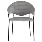 Серый стул с обивкой из искусственной замши Alexis варинант исполнения - 2 | Loft Concept в Краснодаре