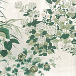 Обои ручная роспись Uki Hana Original Colourway on 12 Carat White Gold gilded paper варинант исполнения - 2 | Loft Concept в Краснодаре