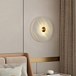 Бра в форме диска из натурального камня с декоративным центральным элеменом Cryptocrystalline Stone варинант исполнения - 3 | Loft Concept в Краснодаре