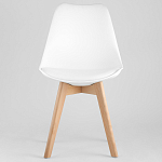 Стул с основой из пластика и мягким сиденьем Arvika White варинант исполнения - 2 | Loft Concept в Краснодаре