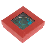 Зеркало карманное складное круглое из натурального камня Малахит с Хризоколлой в подарочной упаковке Gold Stone Mirrors варинант исполнения - 4 | Loft Concept в Краснодаре