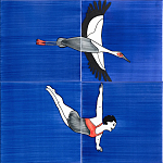 Плитка с узором Аист варинант исполнения - 1 | Loft Concept в Краснодаре