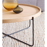 Журнальный стол с круглой деревянной столешницей Urban Style Space варинант исполнения - 3 | Loft Concept в Краснодаре