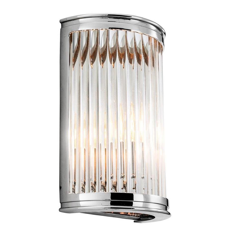 Бра Wall Lamp Alice Nickel Никель Прозрачное Стекло Бра Wall Lamp Alice Nickel Никель Прозрачное Стекло в Краснодаре | Loft Concept