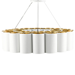 Люстра круглая фактурная в сочетании белого и золотого цвета Wide Stripes of Ribbon варинант исполнения - 3 | Loft Concept в Краснодаре