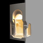 Встраиваемый в стену гипсовый светильник под покраску с арками и рельефными колоннами Antiquity Athena варинант исполнения - 1 | Loft Concept в Краснодаре