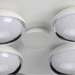 Потолочный светильник овальной формы белого цвета с 7-ю лампами Lunar Pebbles варинант исполнения - 11 | Loft Concept в Краснодаре