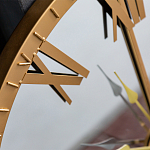 Часы настенные зеркальные с золотым металлическим циферблатом Mirror Tower Clock варинант исполнения - 2 | Loft Concept в Краснодаре