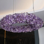 Люстра кргулая из фиолетового хрустального камня Purple Diamond варинант исполнения - 3 | Loft Concept в Краснодаре