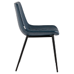 Стул с обивкой из экокожи темно-синего цвета RHOMBUSES UPHOLSTERY варинант исполнения - 5 | Loft Concept в Краснодаре