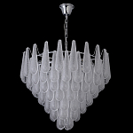 Люстра с подвесками из рифленного стекла в форме капель Textured Glass Chandelier варинант исполнения - 8 | Loft Concept в Краснодаре