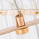 Люстра подвесная круглая с прозрачными хрустальными трубками и золотистым каркасом Диаметр 44 см Hexagon Tube Light варинант исполнения - 4 | Loft Concept в Краснодаре