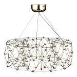 Люстра с тонкой металлической конструкцией цвета золото Quasar варинант исполнения - 3 | Loft Concept в Краснодаре