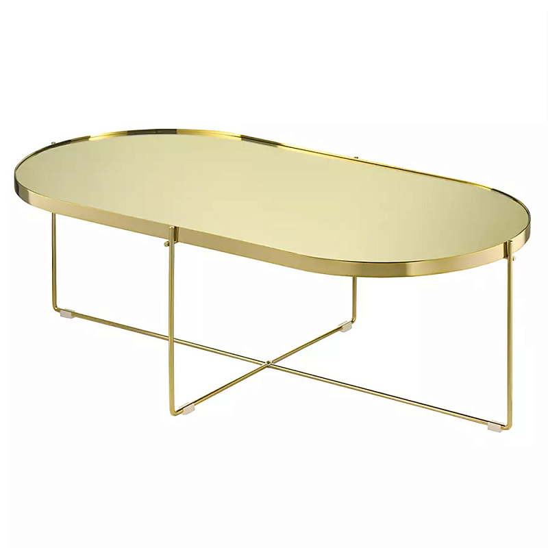 Кофейный столик овальный золотой Modern Mirror Gold Table Золотой в Краснодаре | Loft Concept 