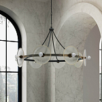 Люстра круглая с литыми стеклянными дисками Olympe Glass Chandelier варинант исполнения - 5 | Loft Concept в Краснодаре