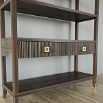 Стеллаж с двумя ящиками Elsa Dreams Walnut варинант исполнения - 2 | Loft Concept в Краснодаре