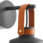 Черное матовое бра с декором под кожу Chestery варинант исполнения - 3 | Loft Concept в Краснодаре