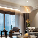 Подвесной светильник с белыми изящными декоративными лепестками Volumetric Petal Lamp варинант исполнения - 4 | Loft Concept в Краснодаре