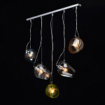 Люстра линейная с 5-ю разноцветными стеклянными плафонами Kaleido варинант исполнения - 3 | Loft Concept в Краснодаре