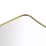 Зеркало золотистое с закруглёнными углами Thin Frame варинант исполнения - 2 | Loft Concept в Краснодаре