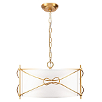 Люстра в форме цилиндра с белым тканевым абажуром Simple Knot варинант исполнения - 1 | Loft Concept в Краснодаре