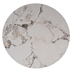 Стол журнальный круглый керамогранит белый Keramos варинант исполнения - 2 | Loft Concept в Краснодаре