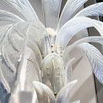 Торшер Glass Decorated Palm Floor Lamp White Листья Пальмы  варинант исполнения - 2 | Loft Concept в Краснодаре