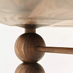 Обеденный стол деревянный с круглыми декоративными элементами на ножках Koko варинант исполнения - 3 | Loft Concept в Краснодаре