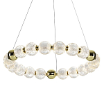 Люстра подвесная кольцевая с прозрачными рифлеными шарообразными плафонами Crystal Globule варинант исполнения - 1 | Loft Concept в Краснодаре