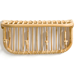 Настенная вешалка из ротанга с полкой Willa Wall Shelf Hanger варинант исполнения - 2 | Loft Concept в Краснодаре