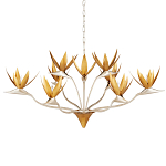 Люстра с плафонами в виде цветов Golden Bird of Paradise варинант исполнения - 4 | Loft Concept в Краснодаре