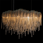 Люстра подвесная с металлическими цепочками и изогнутыми металлическими дугами 72 см Atlantis Chain варинант исполнения - 6 | Loft Concept в Краснодаре