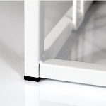 Пуф квадратный фиолетовый велюр на белом металлическом основании Celeste Purple варинант исполнения - 4 | Loft Concept в Краснодаре