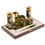 Настольный письменный набор из нефрита с ножом для бумаг в подарочной коробке Maecenas варинант исполнения - 3 | Loft Concept в Краснодаре