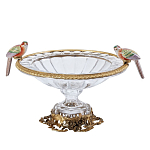 Чаша стеклянная с фигурками разноцветных попугаев на ободке 41 Eden Garden варинант исполнения - 1 | Loft Concept в Краснодаре
