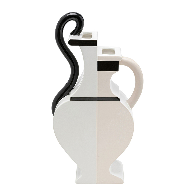 Ваза Concordia Black and White Белый Бежевый Черный в Краснодаре | Loft Concept 