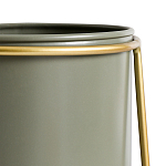 Кашпо из металла и латуни Elegance Elevated Planters оливковое  варинант исполнения - 3 | Loft Concept в Краснодаре