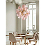 Люстра розовые шары на золотом каркасе Pink Light Bubbles варинант исполнения - 5 | Loft Concept в Краснодаре
