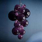 Люстра Grape Balls Сливовый цвет стекла варинант исполнения - 1 | Loft Concept в Краснодаре