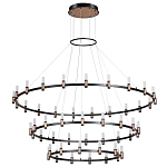 Люстра подвесная с тремя круглыми ярусами и цилиндрическими плафонами Arnaut Light варинант исполнения - 2 | Loft Concept в Краснодаре