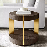 Дизайнерский журнальный стол круглый на 4-х ножках с подстольем Hufok варинант исполнения - 1 | Loft Concept в Краснодаре